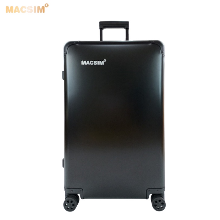 Vali hợp kim nhôm nguyên khối MS1318 Macsim cao cấp màu đen cỡ 28inches
