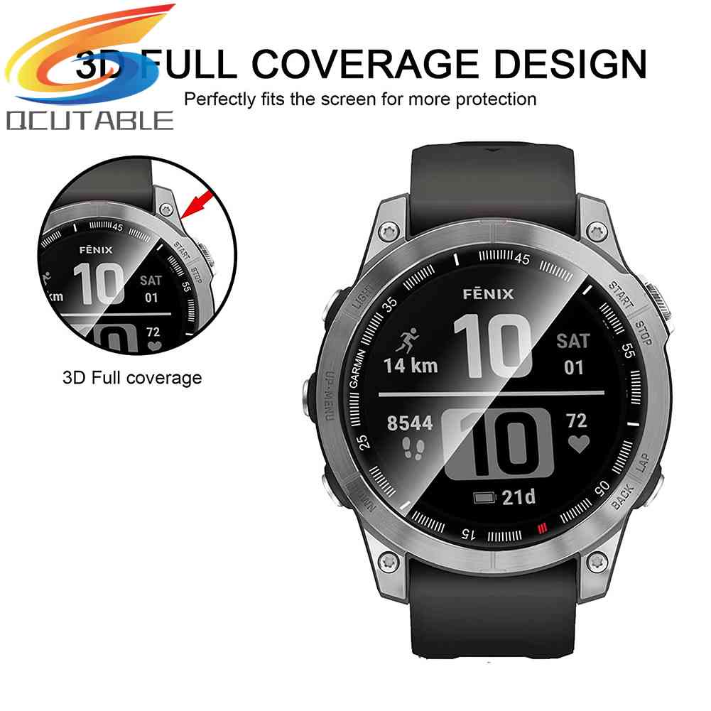 Set 2 Miếng Dán Bảo Vệ Màn Hình Cong 3D Cho Đồng Hồ Garmin Fenix 7 / 7S / 7X