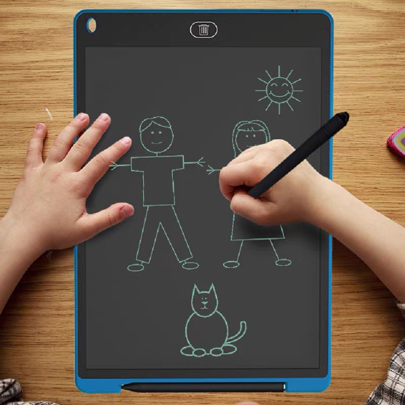 Bảng viết vẽ điện tử LCD kèm bút và sẵn pin, ipad,bảng tự xóa, máy tính bảng đồ họa