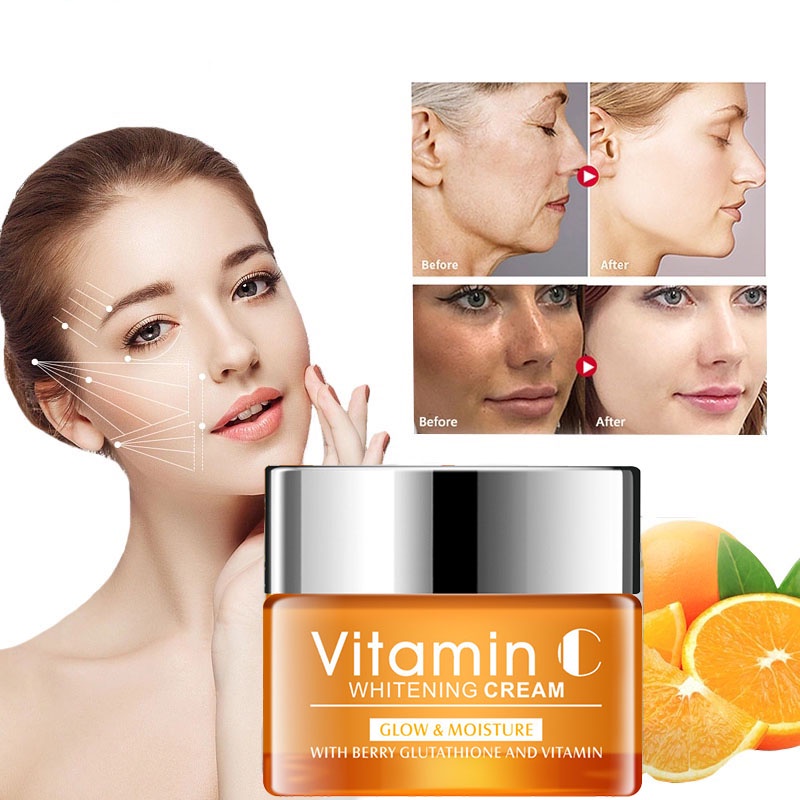 Kem làm trắng da mặt VitaminC Kem tàn nhang Giảm vết thâm Dưỡng ẩm Chống lãoNgăn ngừa mụn tàn nhangThu nhỏ lỗ chân lông