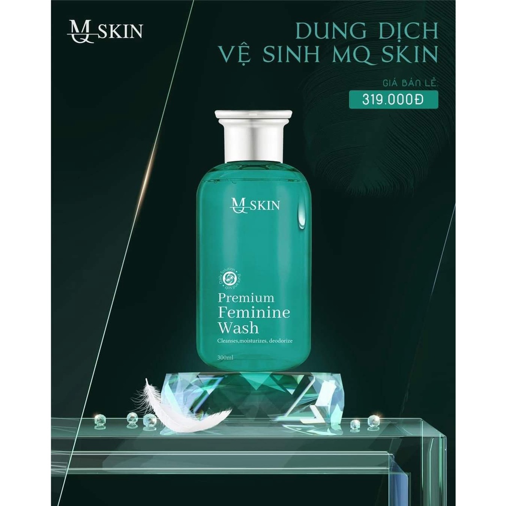 Dung Dịch Vệ Sinh Phụ Nữ MQ SKIN Làm Hồng,Giảm Ngứa Phụ Khoa An ToànTuyệt Đối Cả Bà Bầu Sau Sinh Chính Hãng MQSKIN 300ml