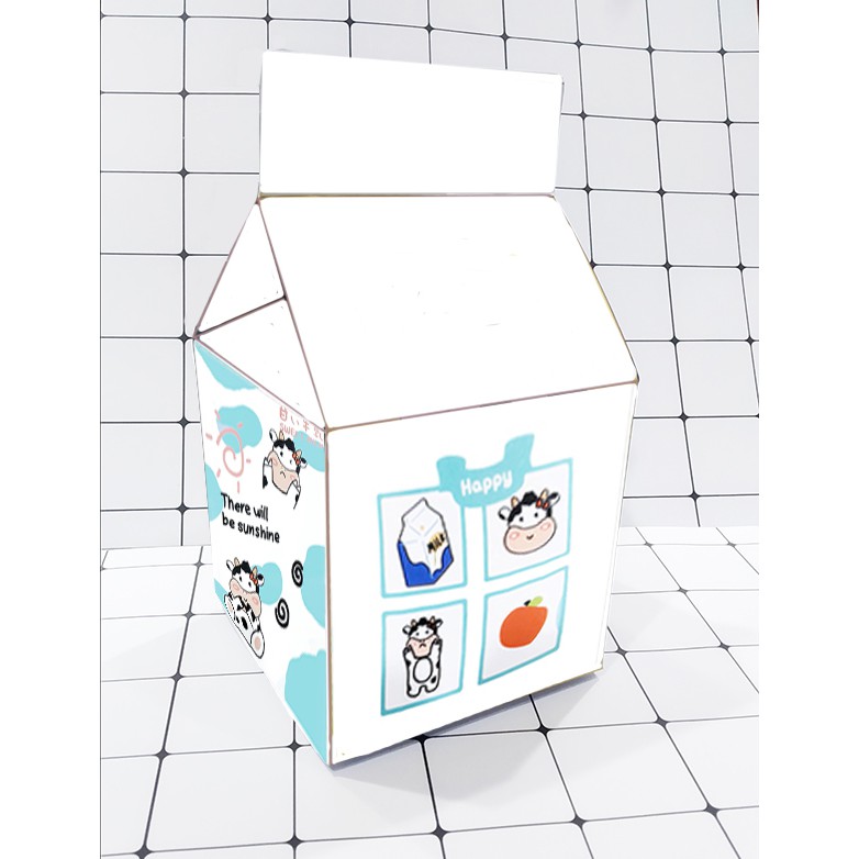 Hộp quà bò sữa hộp quà Tết HQSI27 hộp quà hộp sữa cute hộp dễ thương hoạt hình kpop 18*10*10cm