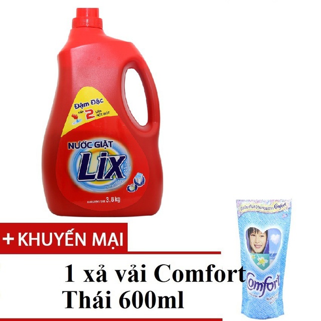 Nước giặt 3,6kg/3.8KG Tặng Comfort Thái 580ml
