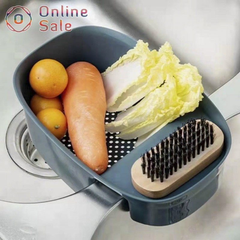 Khay Lọc Rác Gác Bồn - Giá để đồ rửa bát rửa chén kèm khay lọc rác, lọc thức ăn thừa