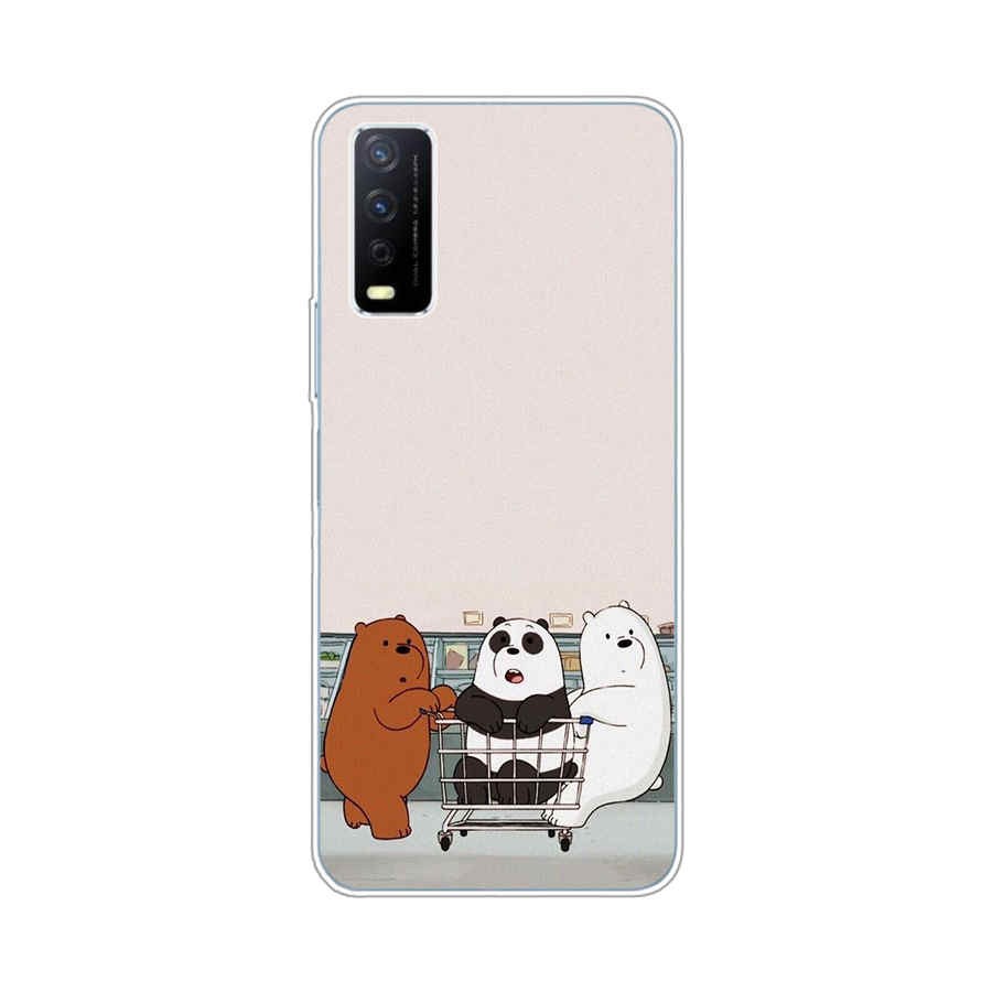 Ốp silicon Mềm In Hình Gấu We Bare Bears Cho Vivo Y85 V9 Pro V11 Pro V17 Pro Y12S Y20S Y20 Y17