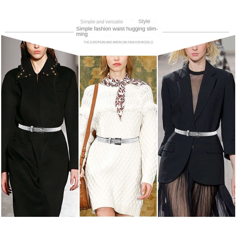 Toàn Bộ Thắt Lưng Đính Kim Cương Giả Cao Cấp Thời Trang Theo Phong Cách Âu Mỹ