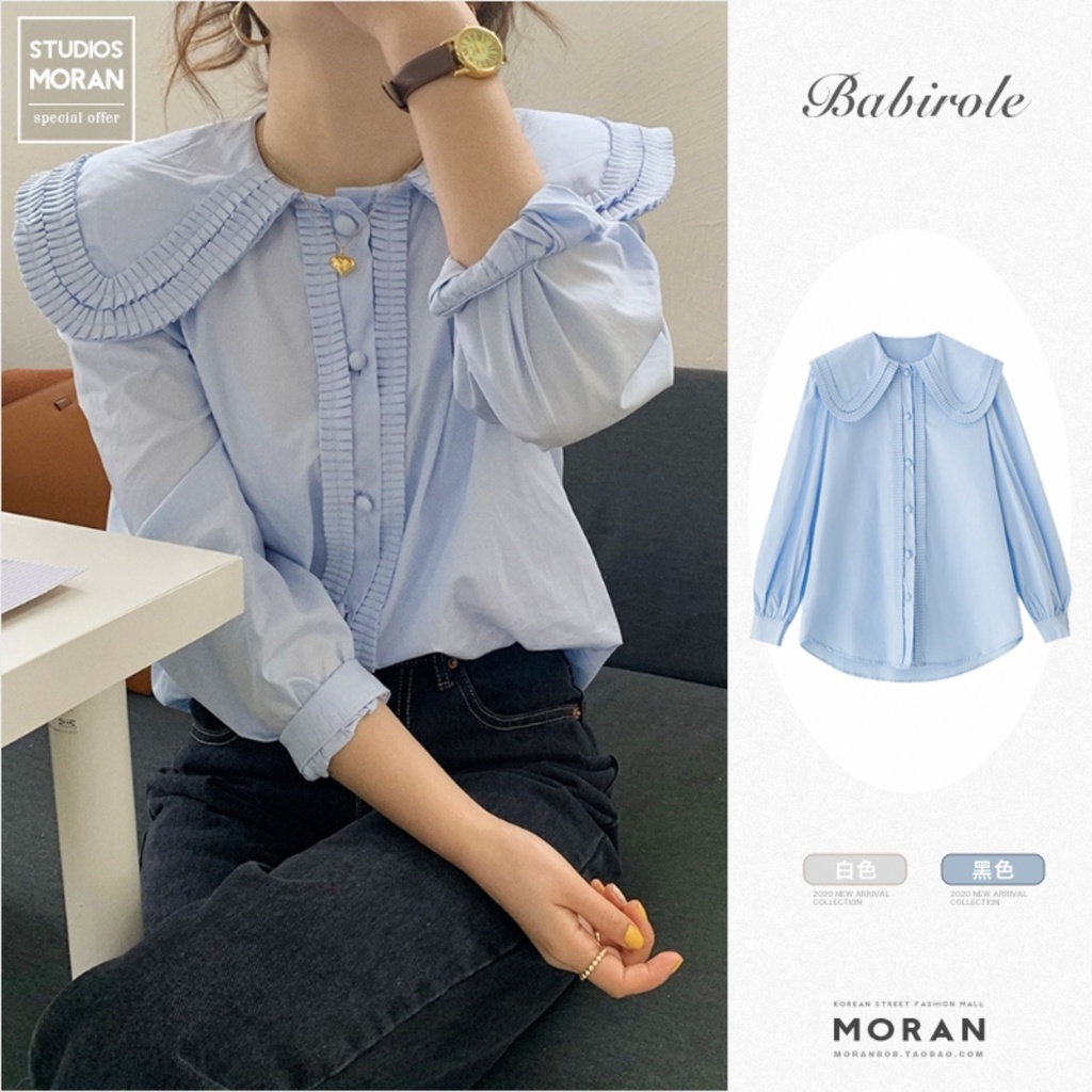 áo sơ mi cổ sen công sở MORAN A56