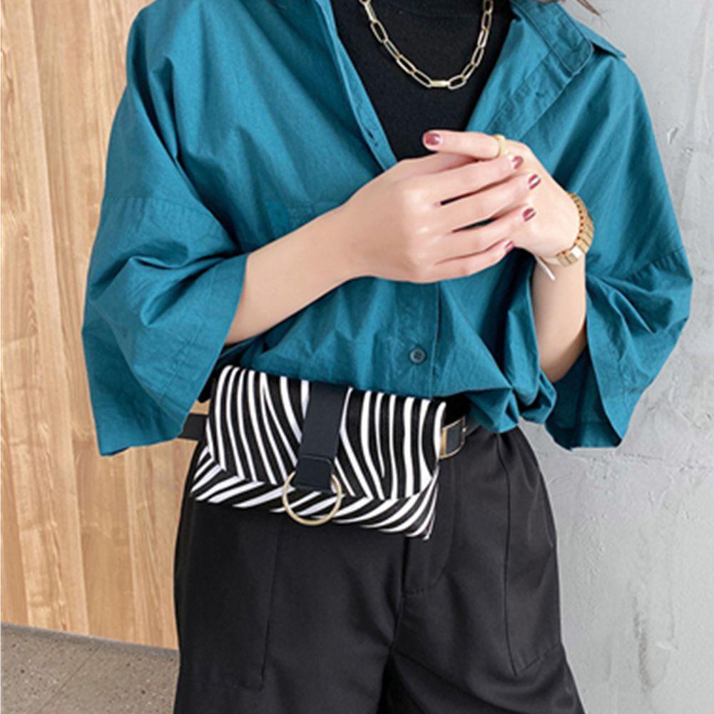 SOFTNESS Túi Đeo Hông Mini Họa Tiết Da Báo Thời Trang Cho Nữ