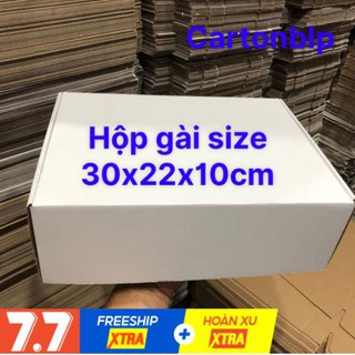 Hộp carton nắp gài 30x22x10cm, combo 10 cái