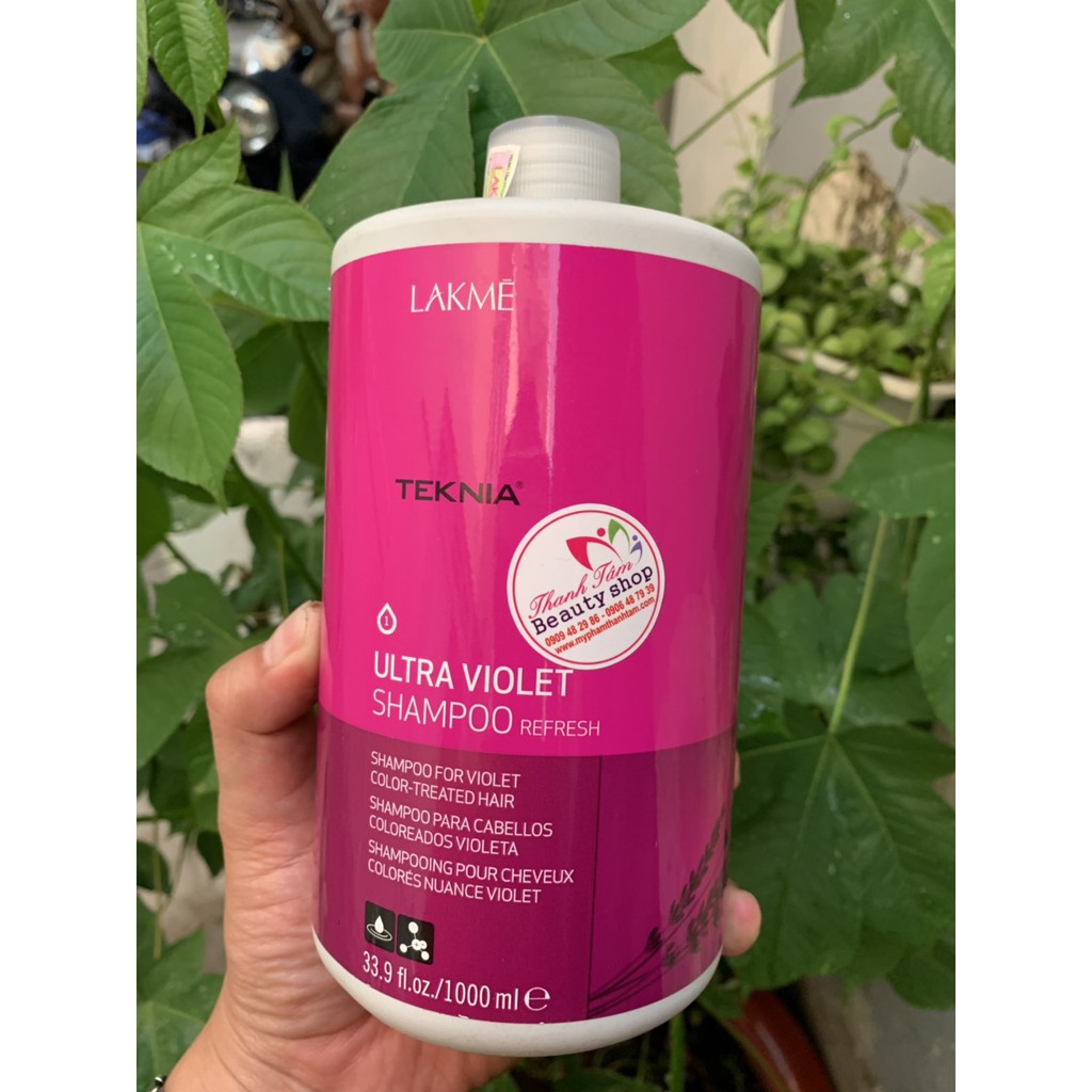 Dầu gội cho tóc nhuộm tím Lakme Teknia Violet LAVENDER Shampoo Refresh 1000ml ( New 2020 )