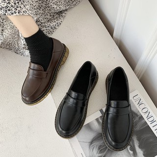 Hàn Quốc phiên bản của nữ sinh đôi giày con nít nhung vòng tròn đầu vuông gót chân