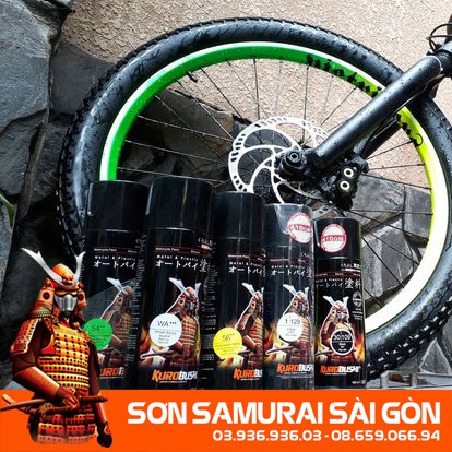 56** MÀU VÀNG HUỲNH QUANG/ SƠN PHUN XE MÁY KUROBUSHI/ SAMURAI