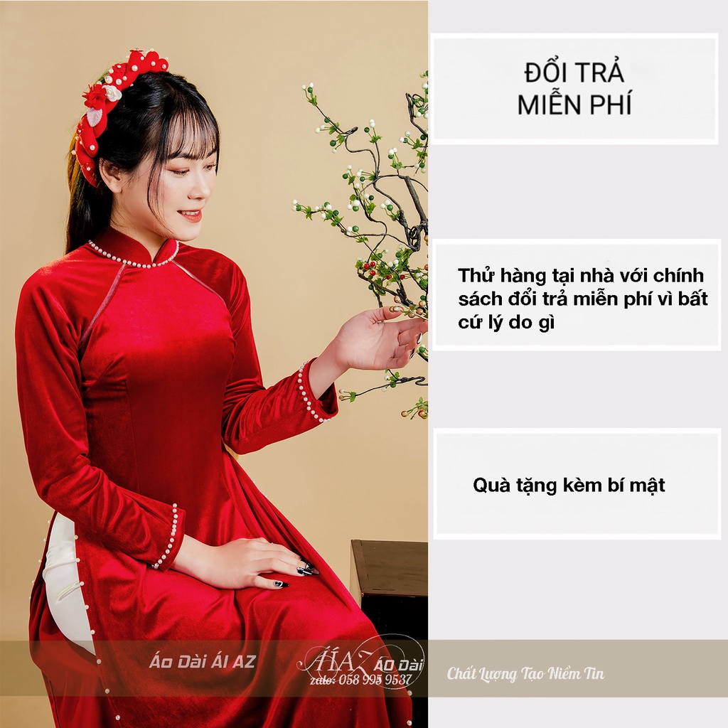 Áo Dài Truyền Thống Nữ Nhung-AD23