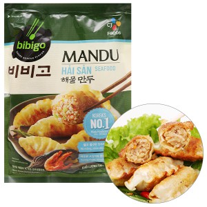 Bánh Xếp Mandu Hàn Quốc Nhân Thịt / Nhân Thịt và bắp / Nhân Hải sản (350g - 10 cái)