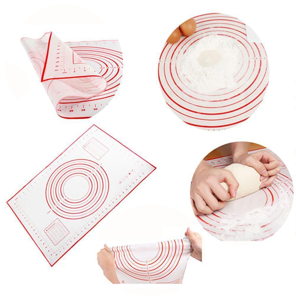 Thảm Silicone Nhào Bột Làm Bánh Không Dính Nhiều Màu Sắc