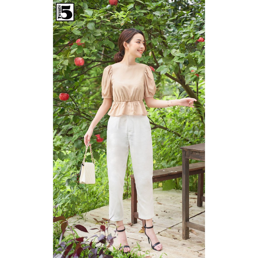 Quần baggy nữ 1 ly mở túi xéo Twentyfive N629