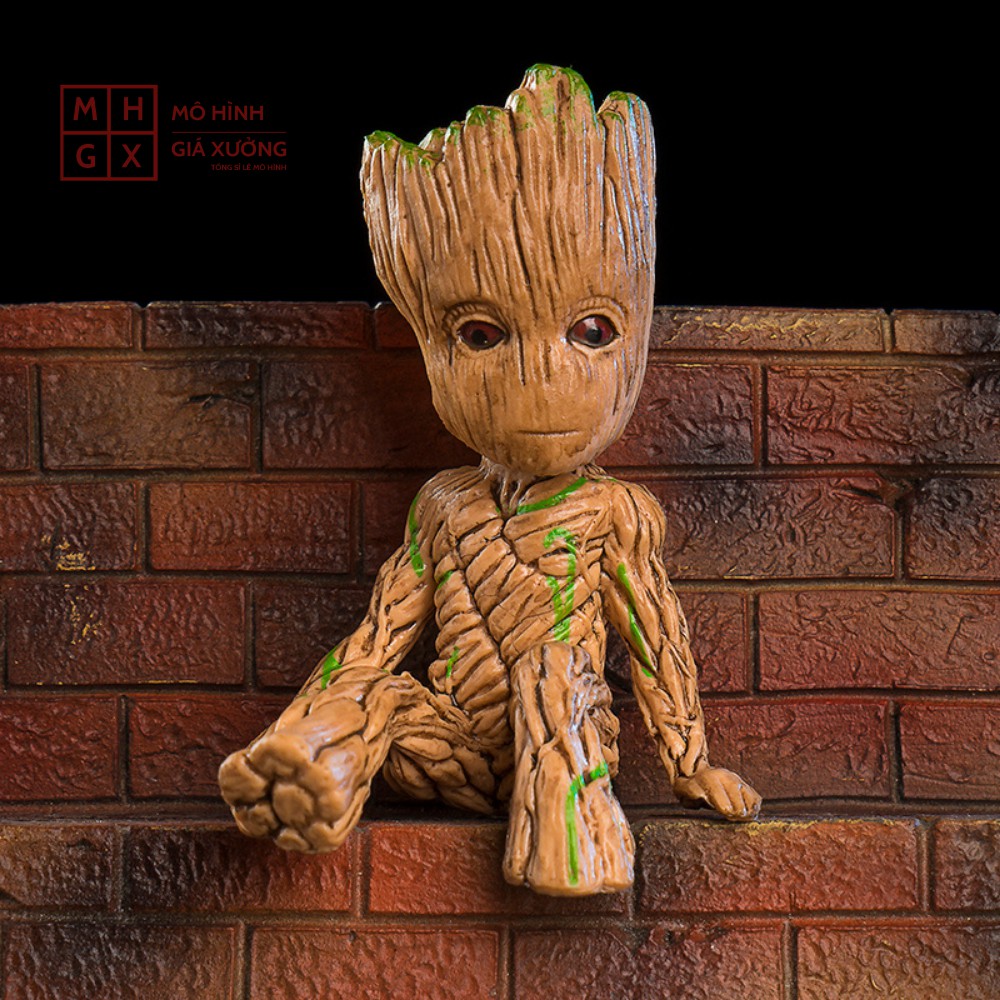 Siêu Dễ Thương Mô hình Groot chibi cao 6cm ( Dùng trang trí trên oto , bàn làm việc ) - Mô Hình Avengers