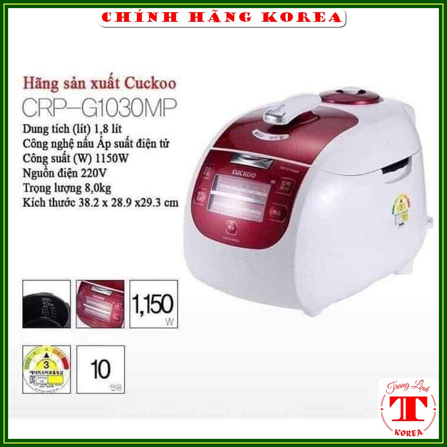Nồi cơm điện hàn quốc Cuckoo G1030MP 1,8 lít - Nồi cơm điện nội địa Korea, tranglinh