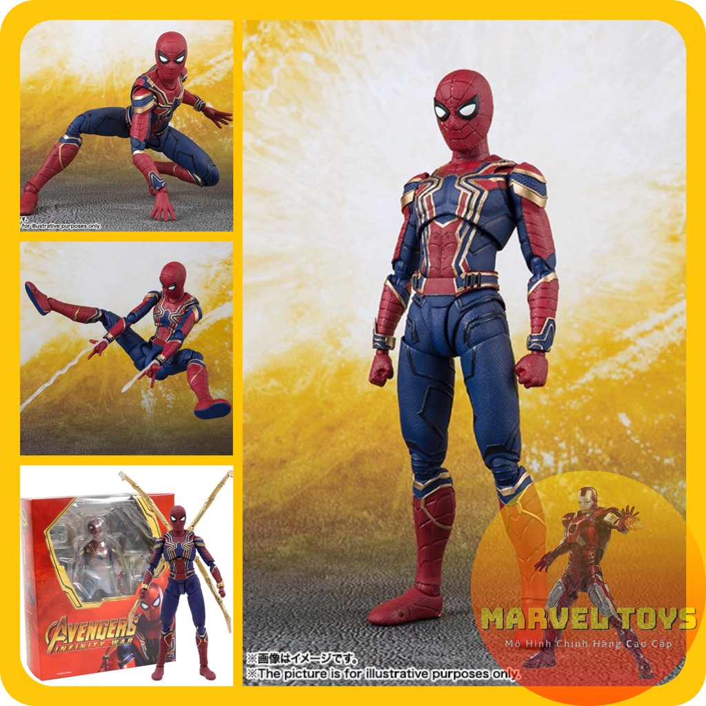 (Hàng Có Sẵn) Mô hình Người Nhện Iron Spider Man Avenger Infinity War SHF (BL)