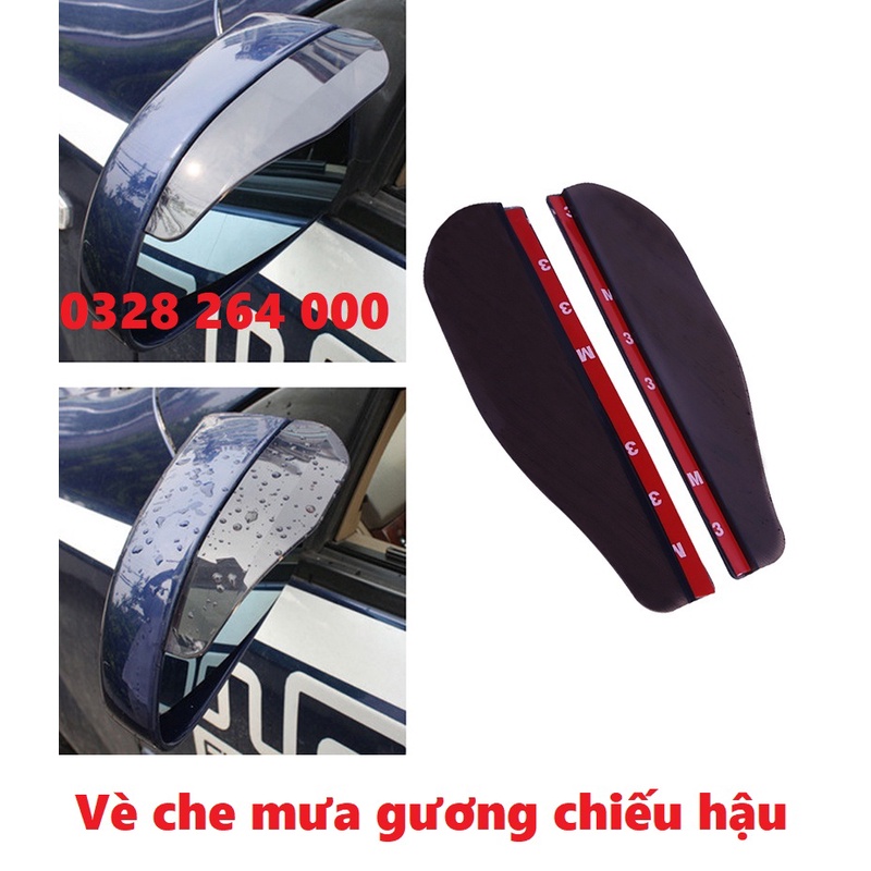 Hai miếng dán gương  chiếu hậu chống đọng nước