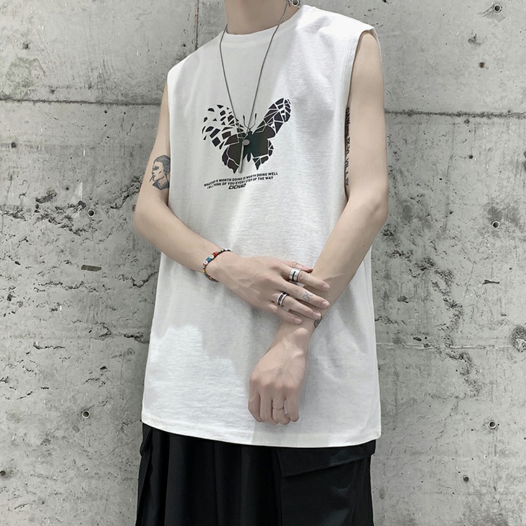 Áo thun Tanktop Phản quang 7 màu BUTTERFLY CICHAO Unisex