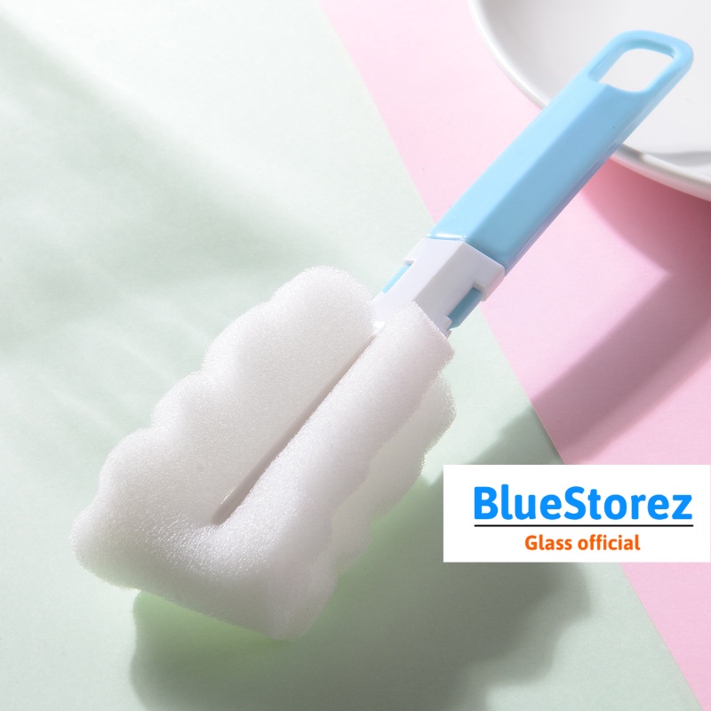 Bộ cọ lau rửa cốc ly thủy tinh, bình sữa, bình nước cao cấp, siêu sạch nhiều màu - BlueStore