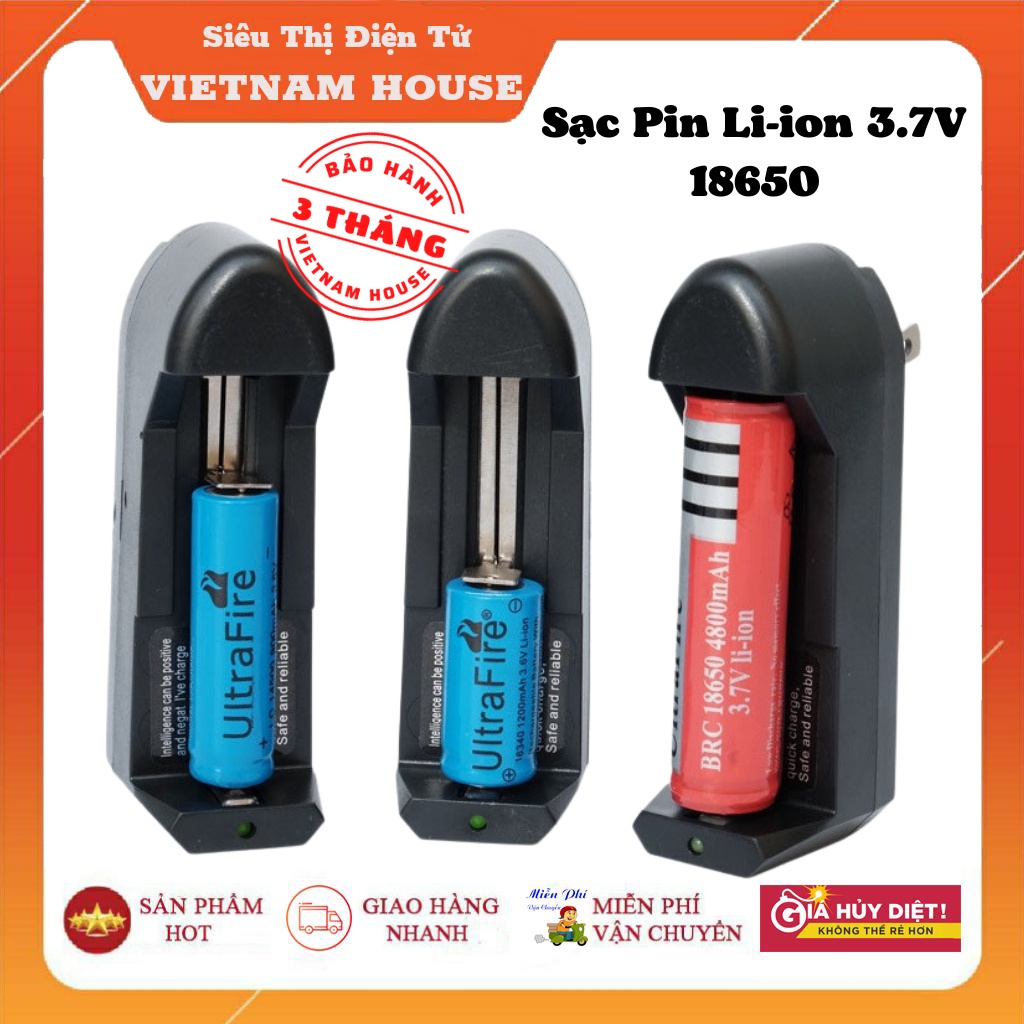 Đang Sale || Bộ Sạc Pin  3.7V ~ 4.2V Dành Cho 18650 / 6800 / 4200 / AA / AAA (Loại 1)