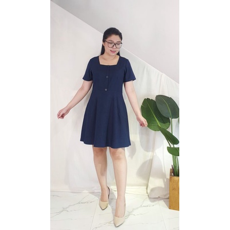 Bigsize công sở - Đầm Cổ Vuông ( 2 Màu )