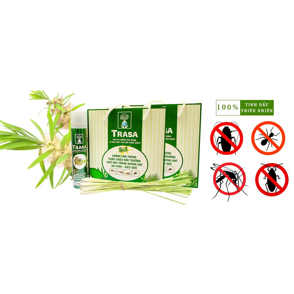 Chai Xịt chống muỗi và côn trùng Trasa 120ml