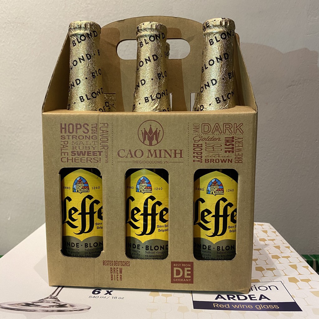 Bia Leffe Vàng  6,6% Lốc 6 Chai 330ml Nhập Khẩu Bỉ