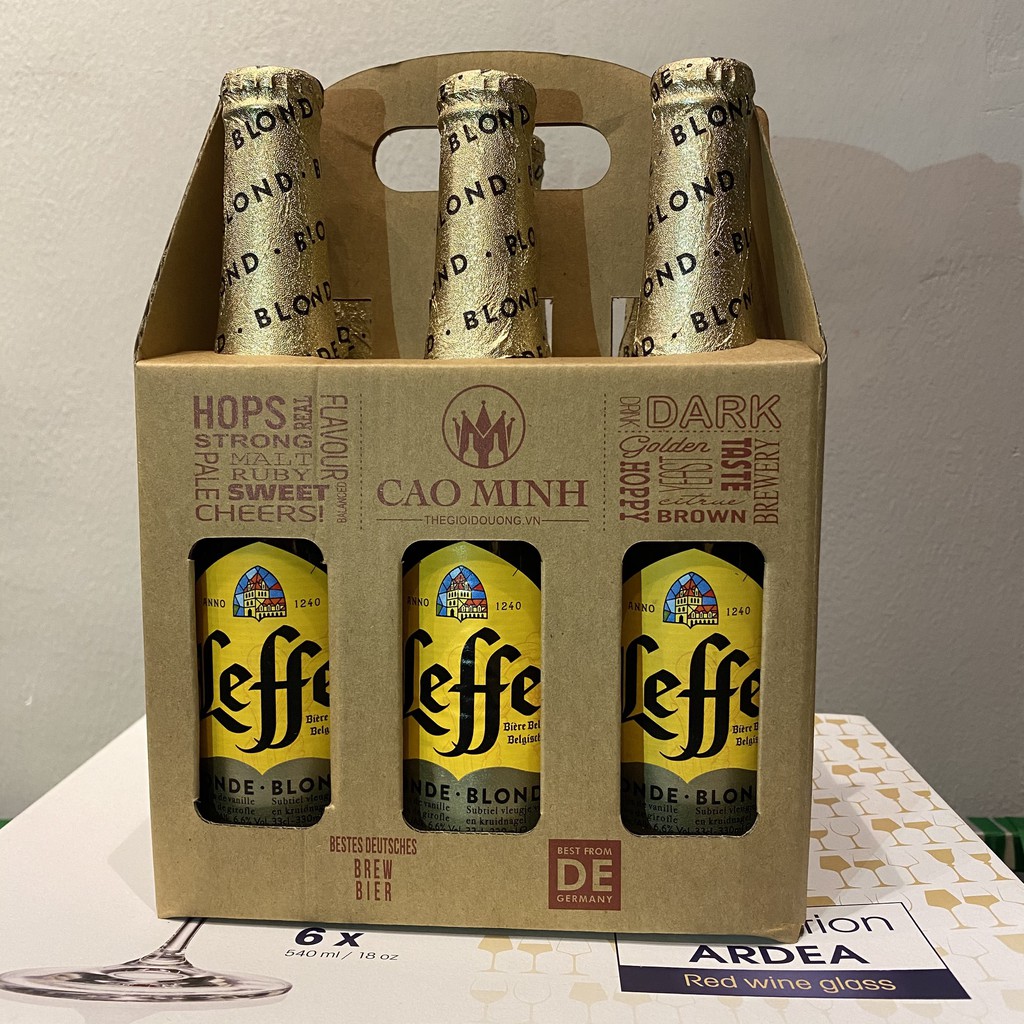 Bia Leffe Vàng ( Leffe Blonde ) 6,6% Lốc 6 Chai 330ml Nhập Khẩu Bỉ