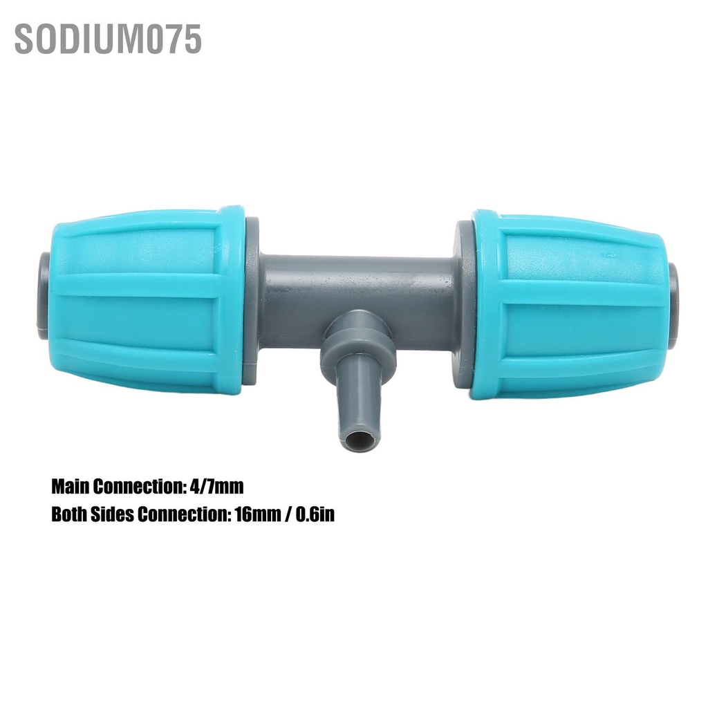 Sodium075 10PCS 16mm đến 4/7 Ống tưới Tee có gai Giảm đầu nối Phù hợp cho Sân vườn
