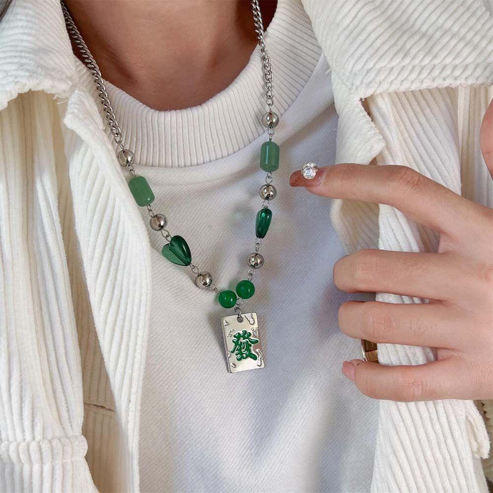 Vòng cổ Mặt Vuông / Trái Tim Phong Cách Trung Hoa Độc Đáo Thời Trang Cho Nữ