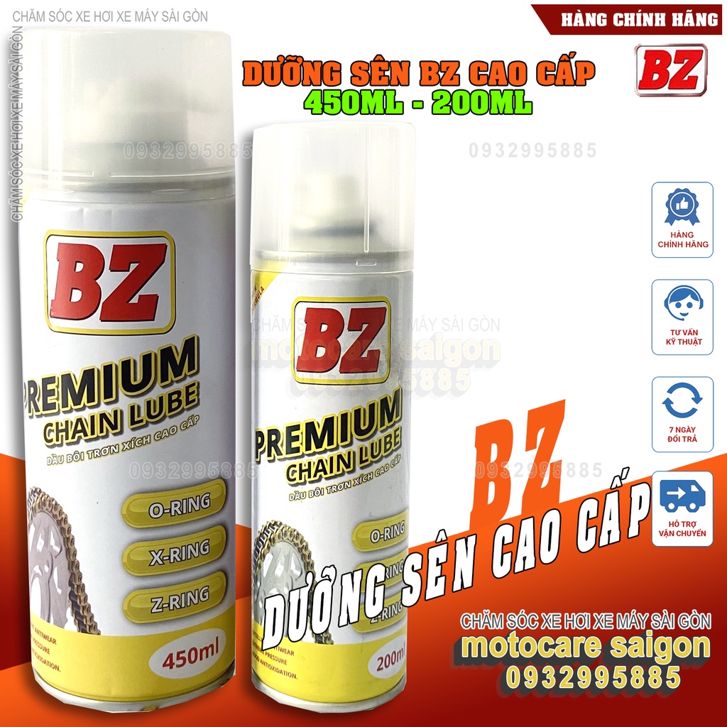 Dưỡng sên BZ Premium Chainlube mẫu mới, đậm đặc , không văng, hương thơm dịu nhẹ nguyên liệu Nhật Bản.