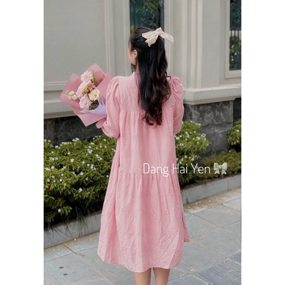 Váy Thiết Kế Pena Đũi Cao Cấp Thêu Hoa Tiểu Thư | BigBuy360 - bigbuy360.vn