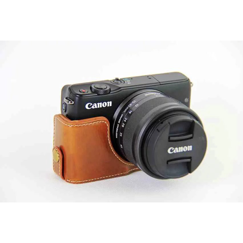 Ốp Da PU Mới Cho Máy Ảnh Canon EOS M10 EOS M100 EOS M200