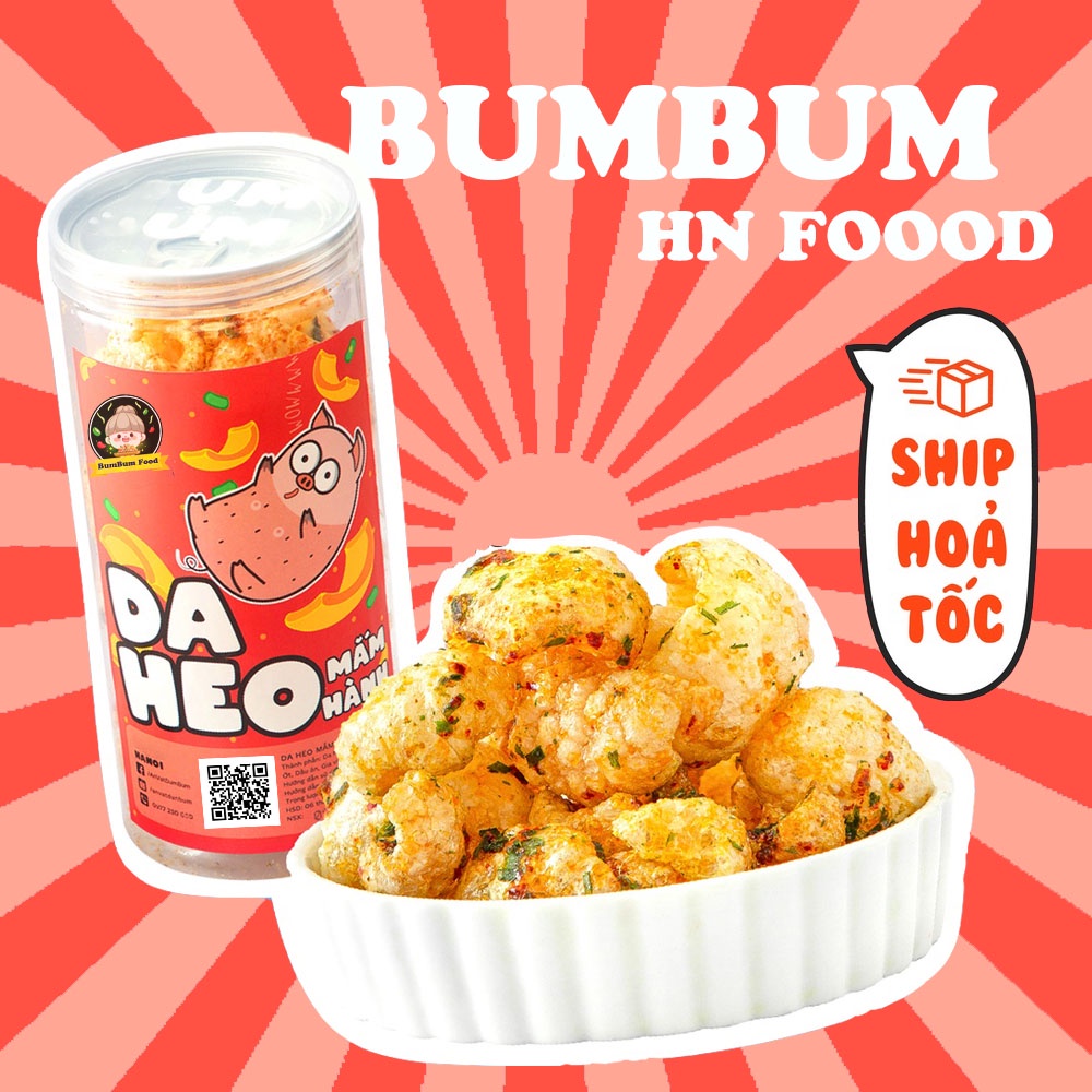 Da Heo Mắn Hành 160g BumBum đồ ăn vặt Hà Nội vừa ngon vừa rẻ