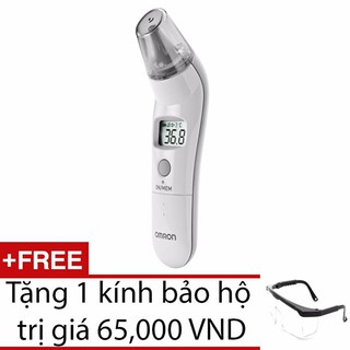 Nhiệt kế điện tử đo tai Omron TH839S (Trắng) + Tặng 1 kính bảo hộ