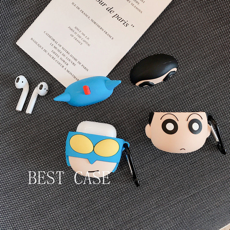 Vỏ Bảo Vệ Hộp Tai Nghe Airpods 1 / 2 Hình Cậu Bé Bút Chì Dễ Thương