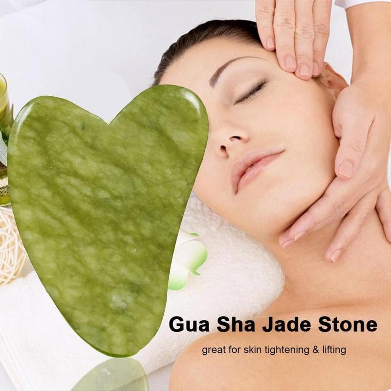 [Hàng mới về] Dụng cụ massage cơ thể bằng ngọc bích xanh lá tự nhiên chăm sóc sức khỏe