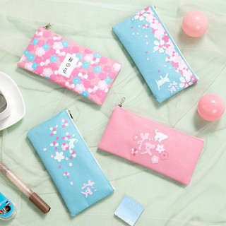 Hộp bút hoa HB215 Hộp bút túi viết bóp viết hộp bút dễ thương cute