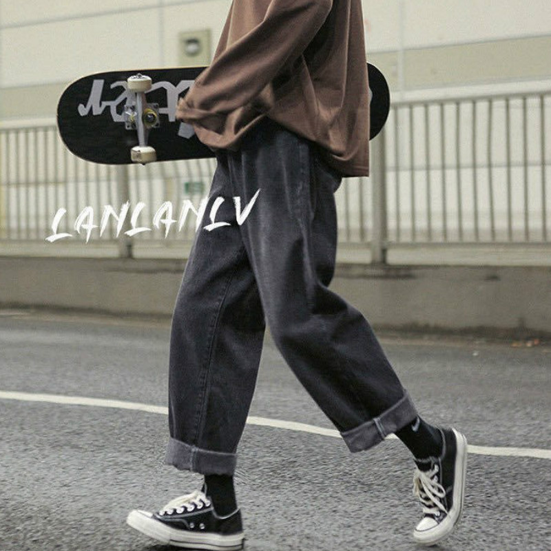 Quần jean ống rộng phong cách Hàn Quốc hợp thời trang cho nam size M-5XL | BigBuy360 - bigbuy360.vn