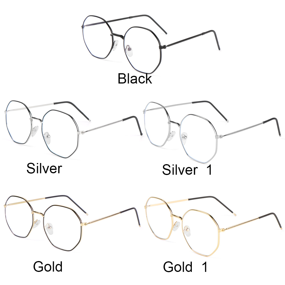 Mắt Kính Gọng Đa Giác Chống Ánh Sáng Xanh Bảo Vệ Mắt