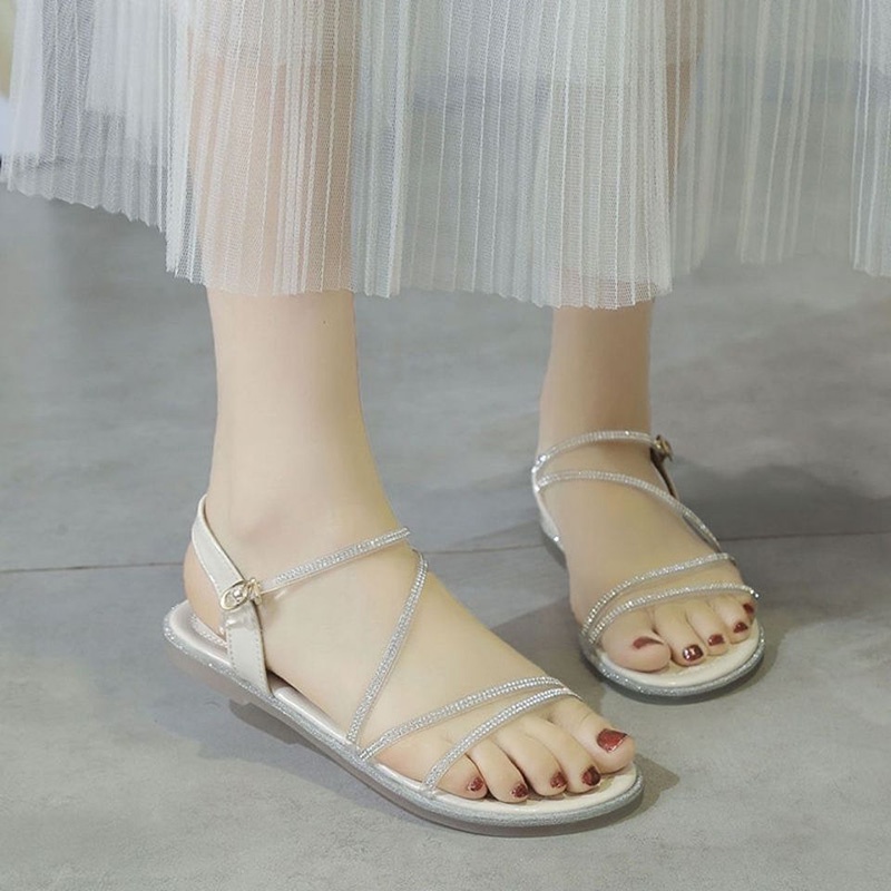 Giày sandals IELGY đế mềm đính đá thời trang mùa hè cho nữ