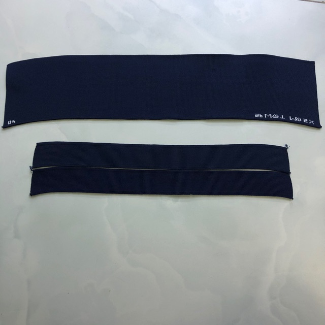 1 Bộ 1 Cổ Áo + 2 Lai Tay Áo Polo Màu Xanh Navy Nhiều Cỡ Hàng Công Ty