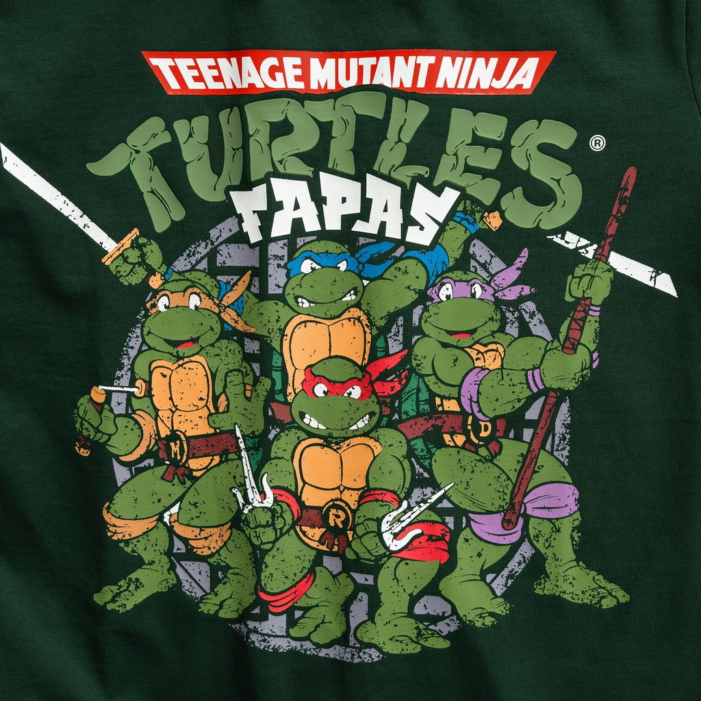 Áo Thun Unisex  TURTLES TEE  Màu XANH LÁ chất liệu 100% Thun Cotton vải 230gsm