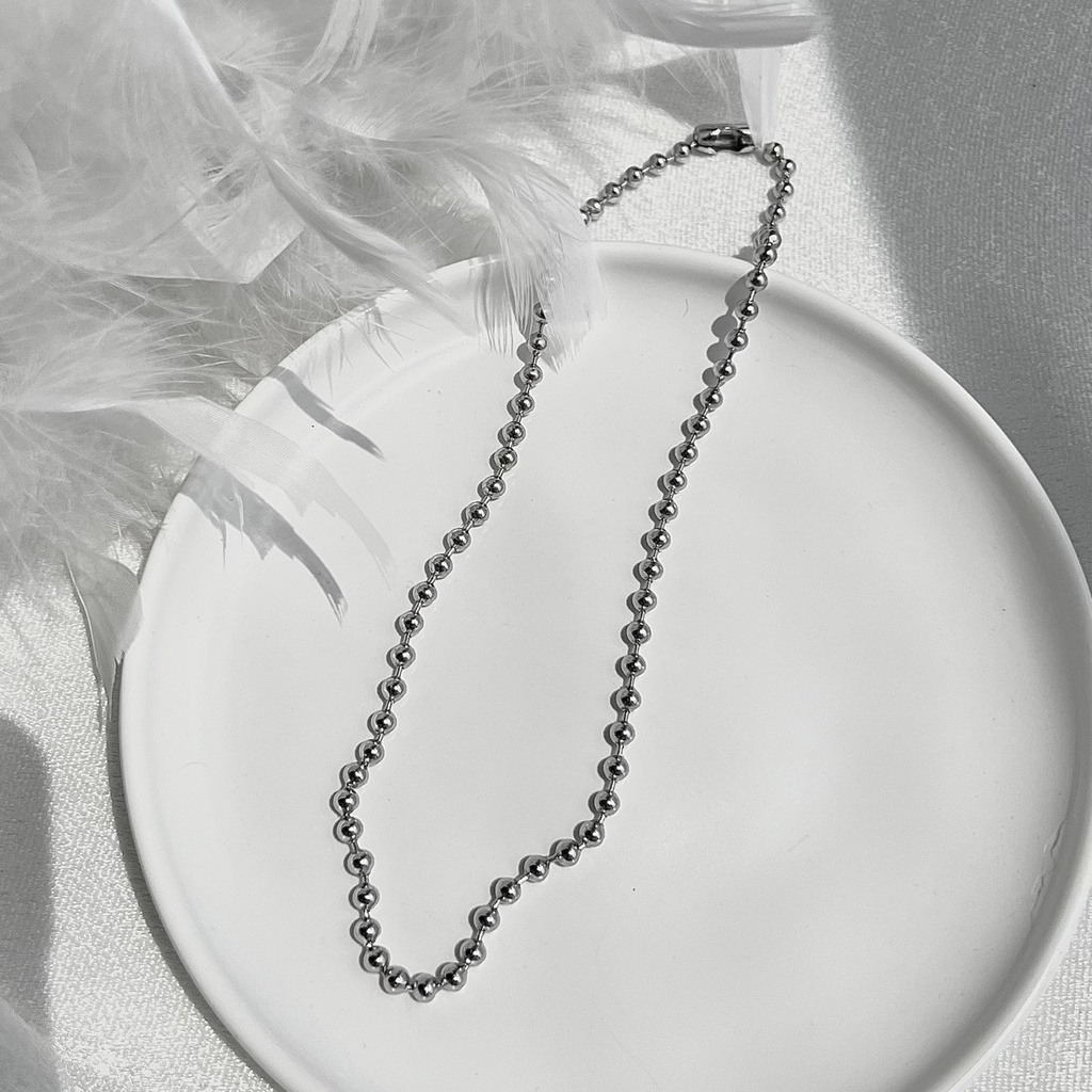 Dây chuyền bi ball chain 4mm unisex nam nữ N45 Choker Club