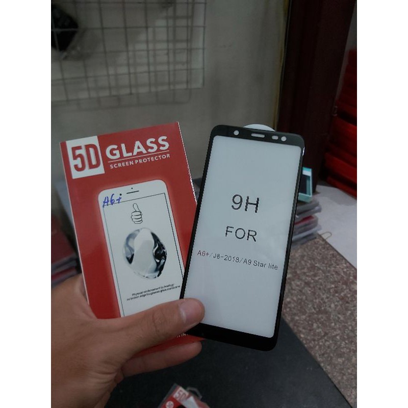 kính cường lực 5D xịn cho Galaxy A6 Plus 2018/j8 2018 Full keo màn hình hiệu Glass