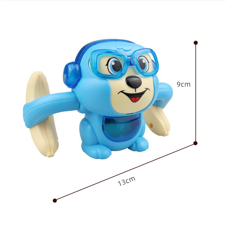 Đồ chơi khỉ nhào lộn phát nhạc tự động xoay 360 đồ thông minh cho bé