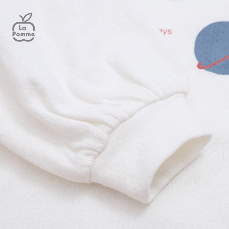 Bộ đồ dài tay La Pomme Hành tinh sắc màu - Trắng